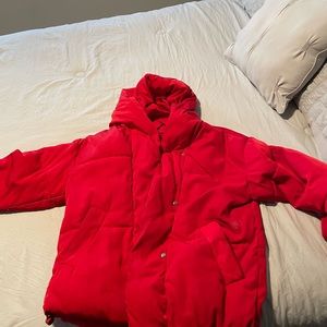 Pull and bear red heavy jacket